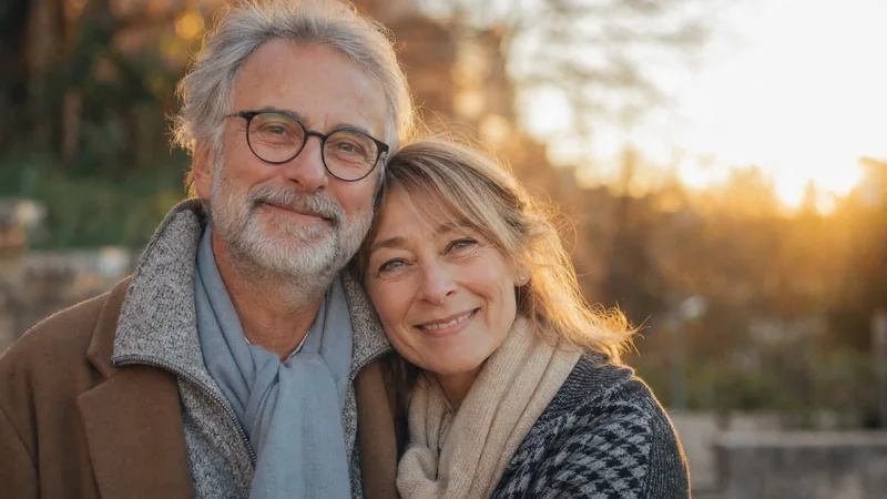 Couple senior complice
