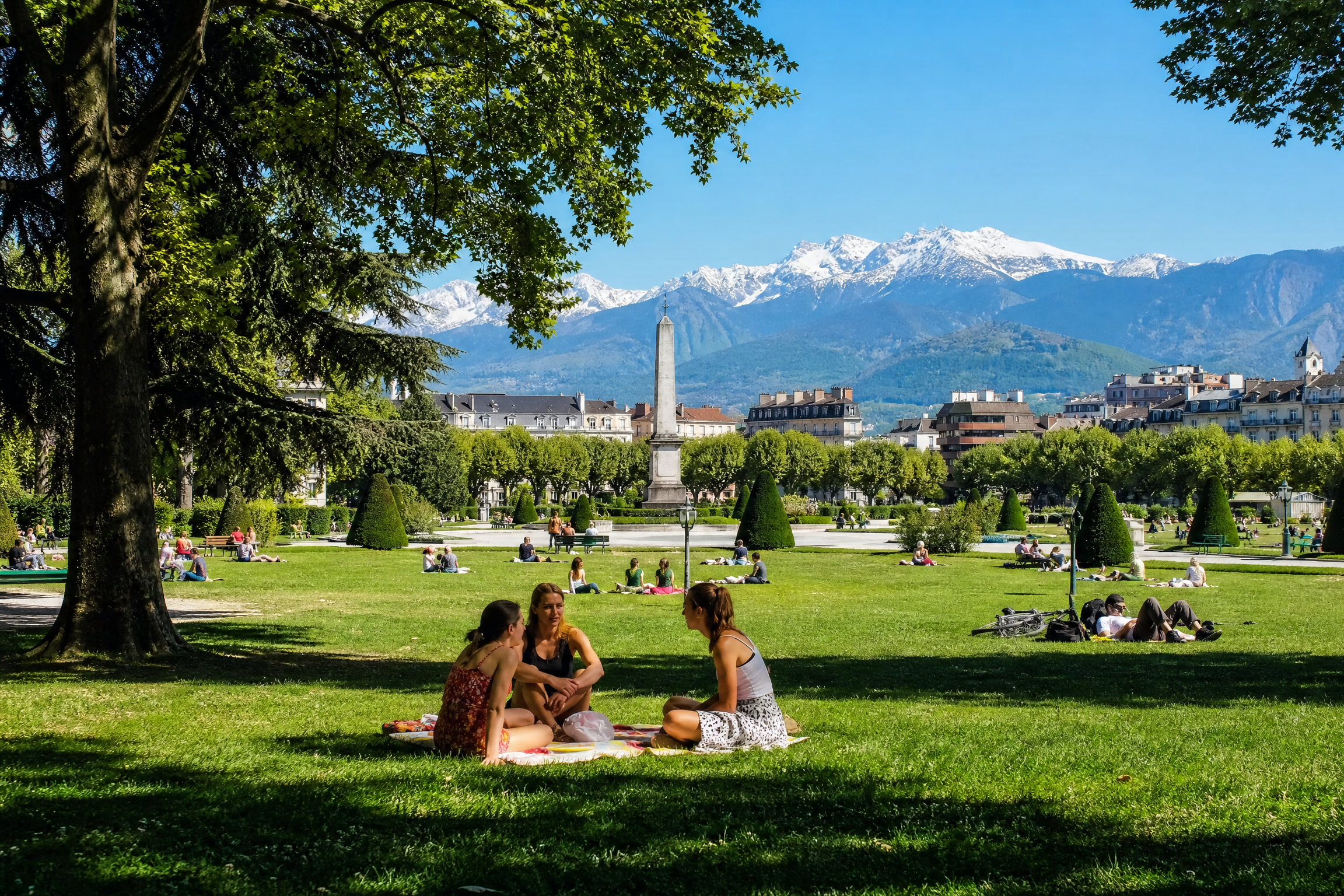 Parc de Grenoble pour une rencontre senior