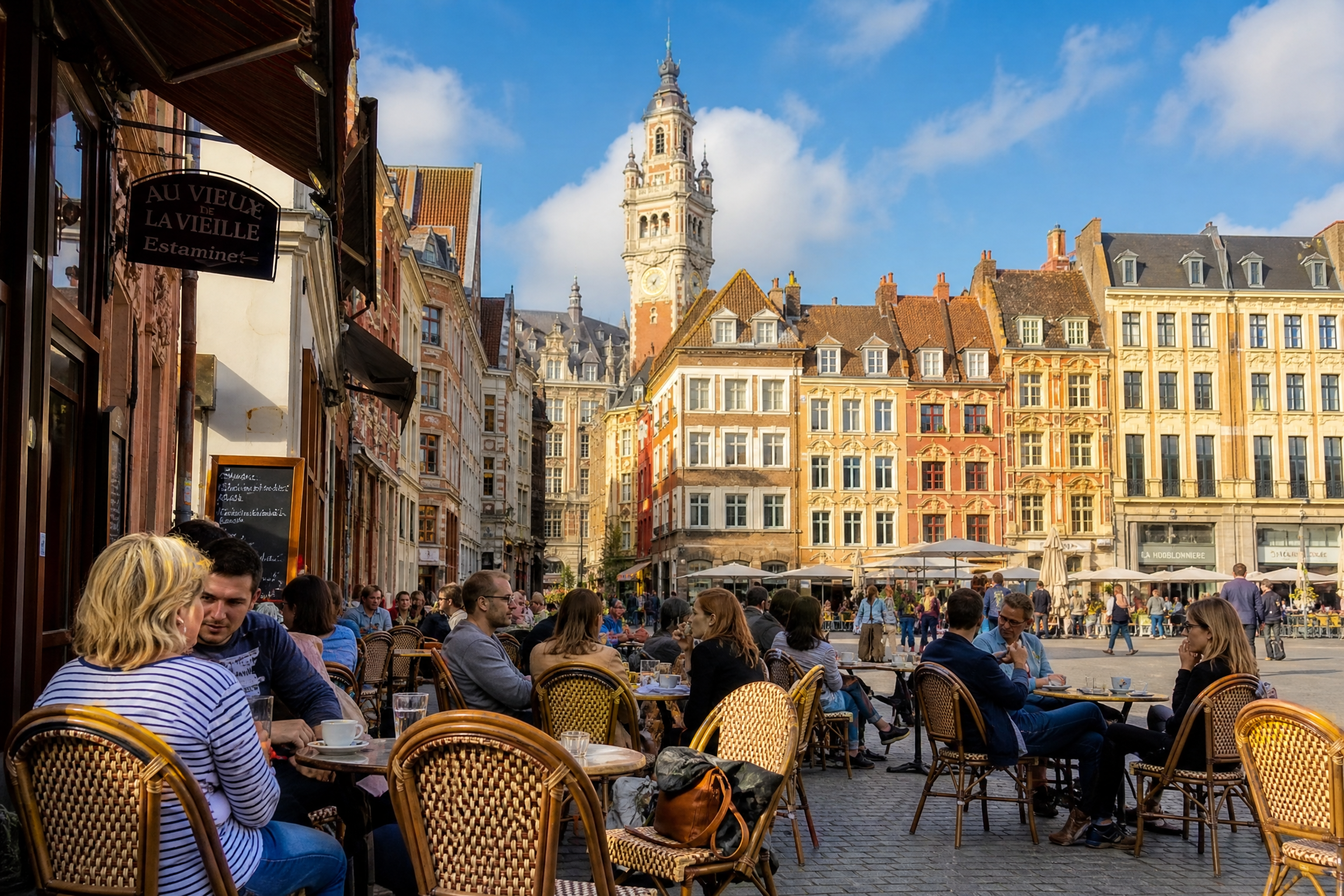 Terrasse lilloise pour une rencontre senior