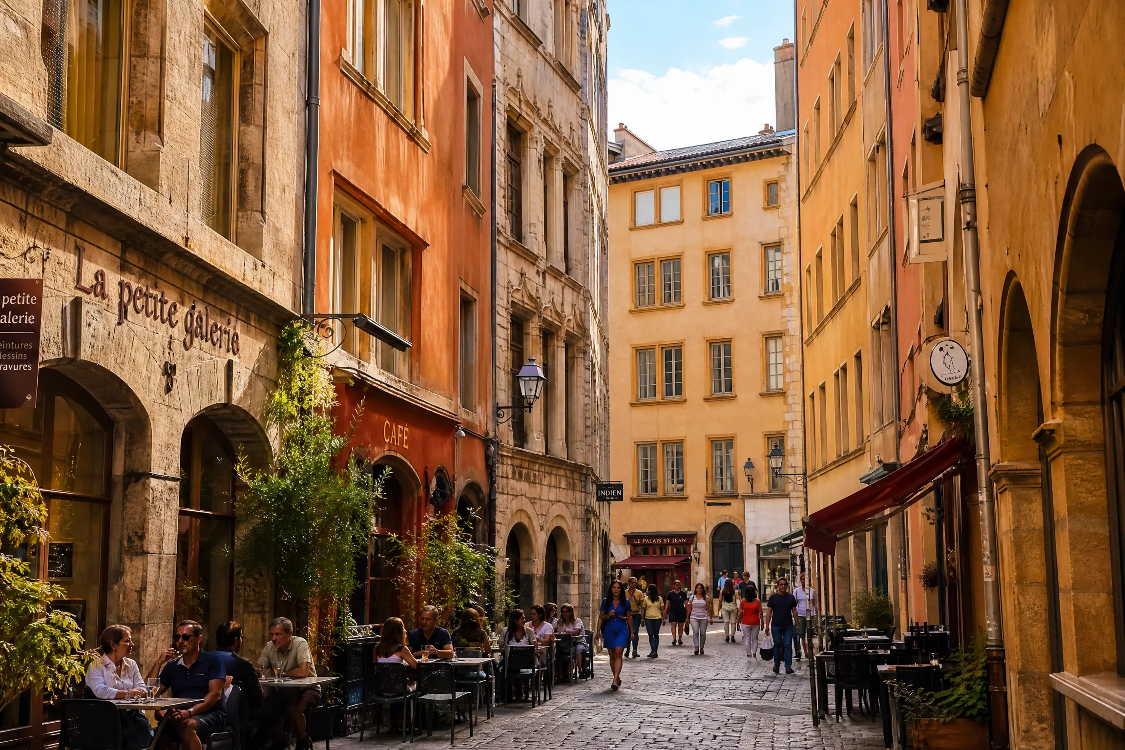 Vieux Lyon, lieu de promenade pour une rencontre senior