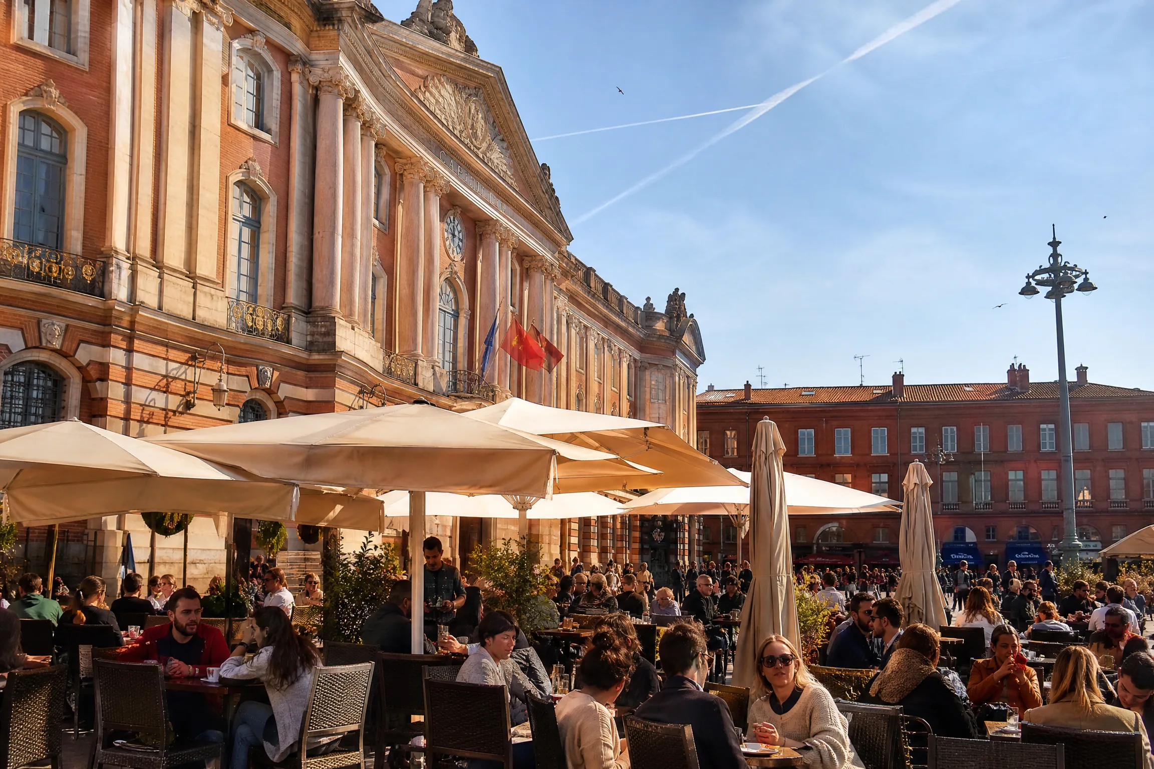 Terrasse toulousaine pour une rencontre senior